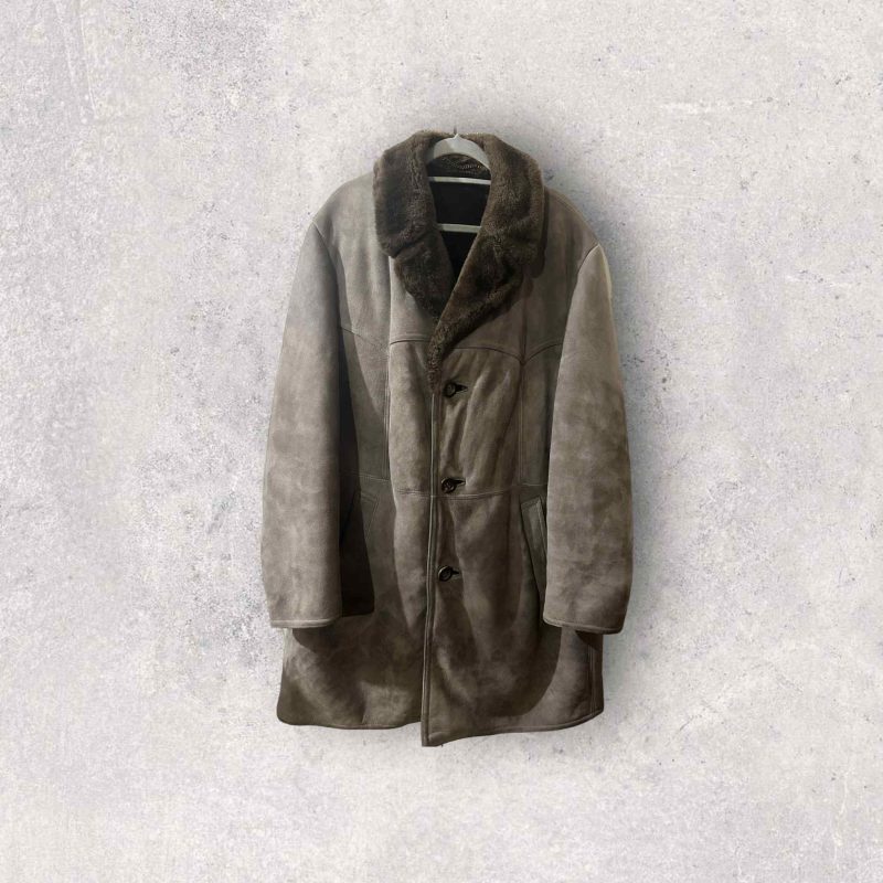 Vintage Suede Sheep Skin Duffle Jacket