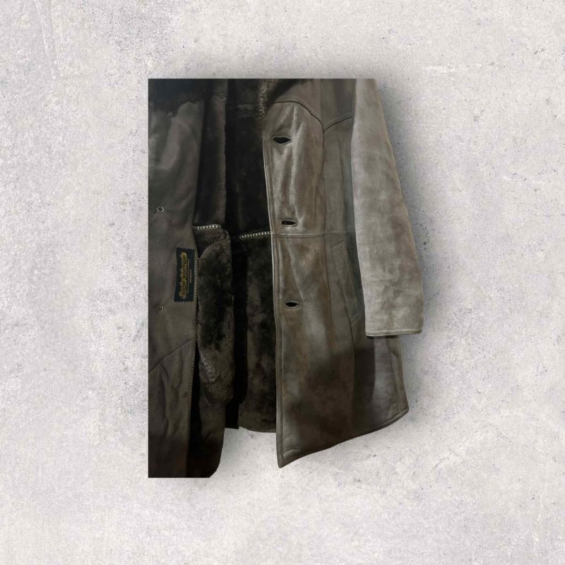 Vintage Suede Sheep Skin Duffle Jacket - Image 4