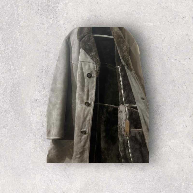 Vintage Suede Sheep Skin Duffle Jacket - Image 2