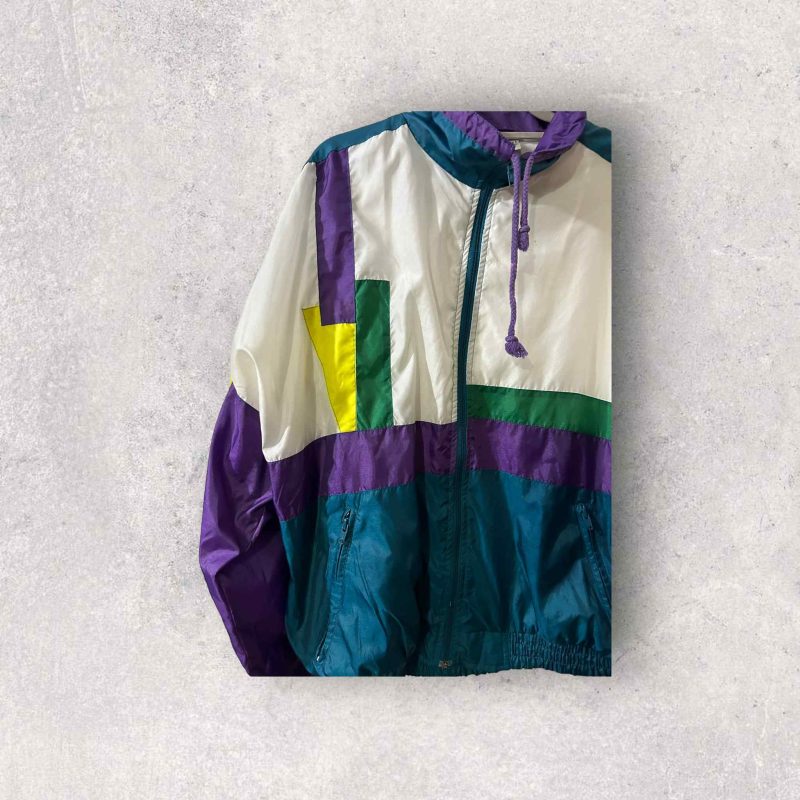 Vintage Retro Windbreaker Jacket - Image 2