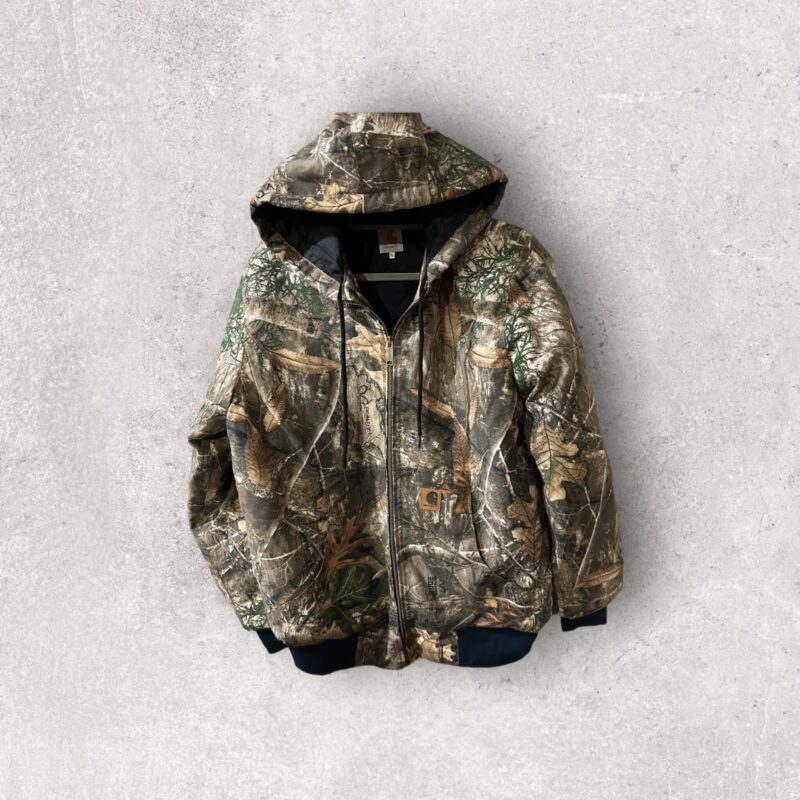 Reworked Carhartt Camo Hoodie Jacket