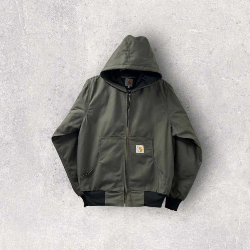 Reworked Carhartt Hoodie Jacket - Khaki Green