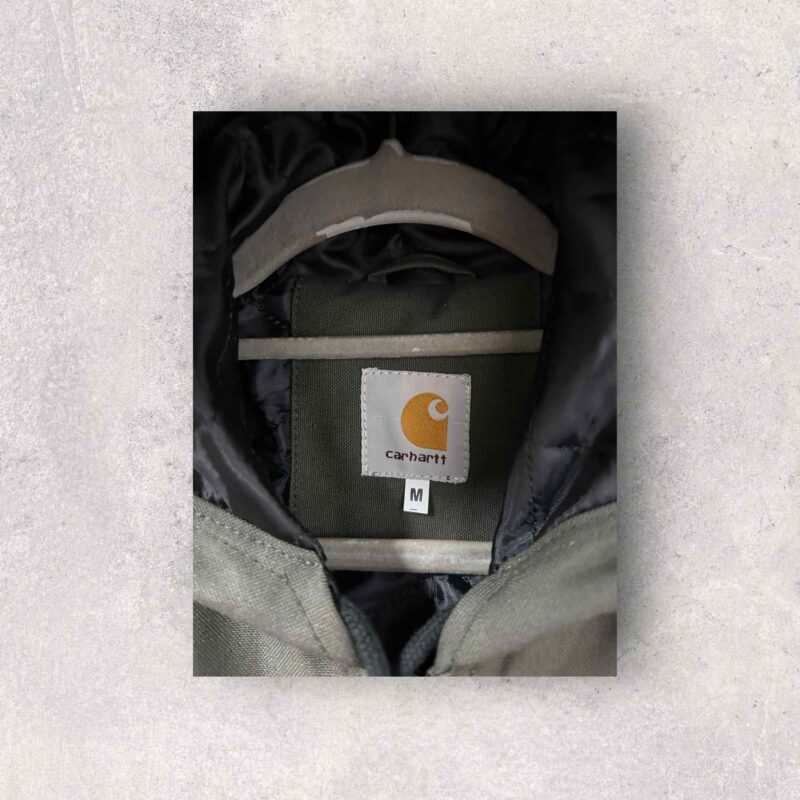 Reworked Carhartt Hoodie Jacket - Khaki Green - Image 6
