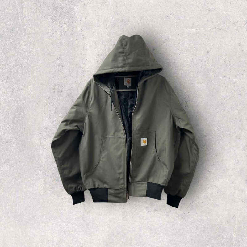 Reworked Carhartt Hoodie Jacket - Khaki Green - Image 4