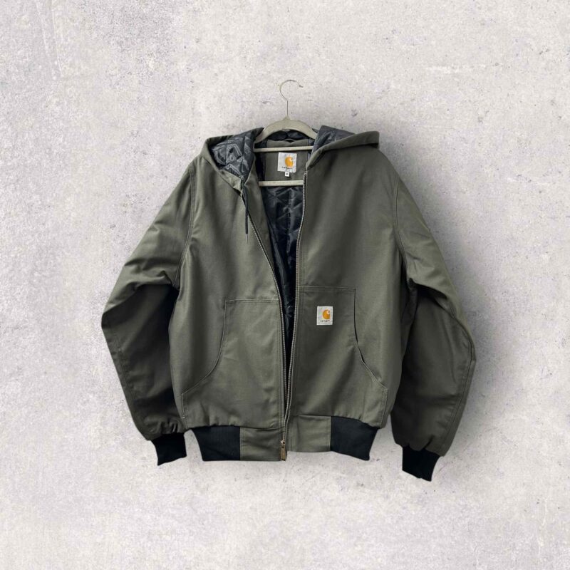 Reworked Carhartt Hoodie Jacket - Khaki Green - Image 5