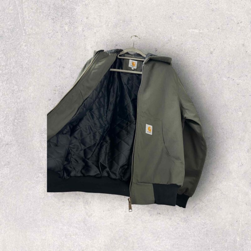 Reworked Carhartt Hoodie Jacket - Khaki Green - Image 7