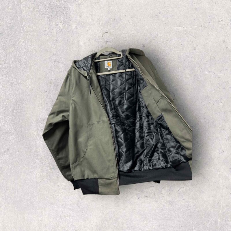 Reworked Carhartt Hoodie Jacket - Khaki Green - Image 8