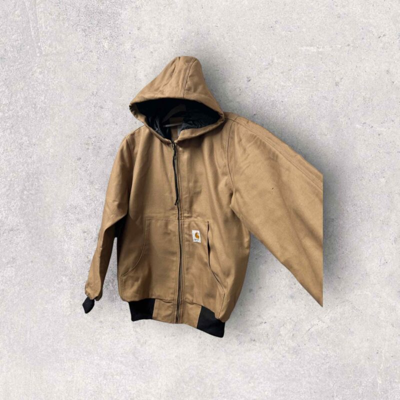 Reworked Carhartt Hoodie Jacket - Tan - Image 3