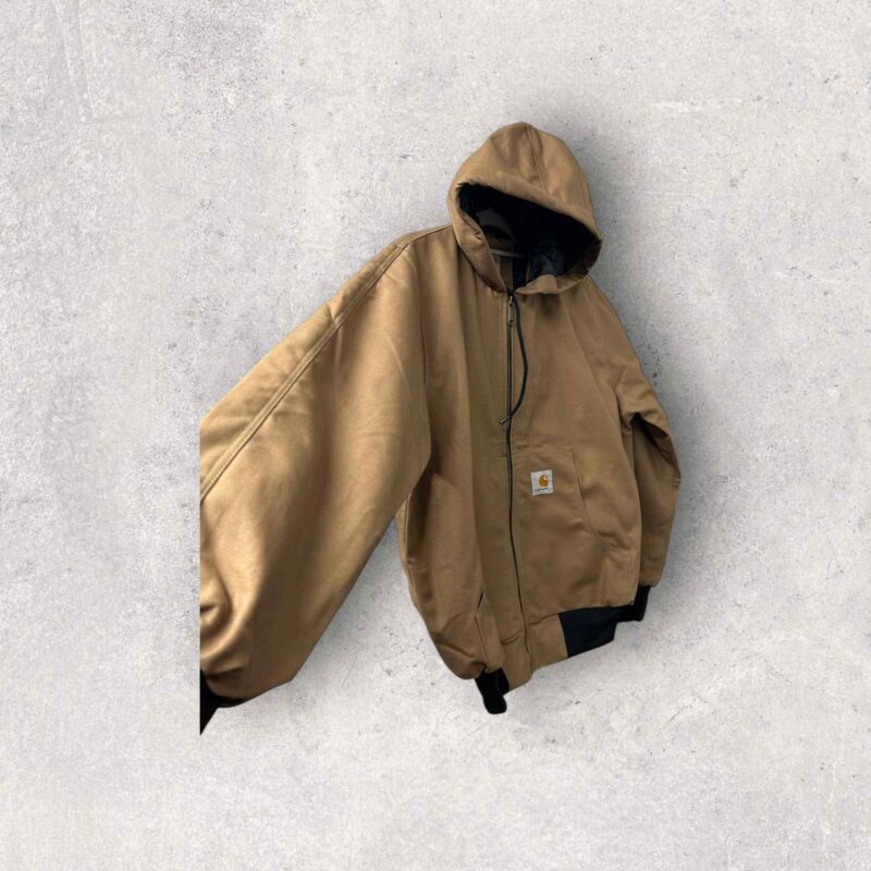 Reworked Carhartt Hoodie Jacket - Tan - Image 2