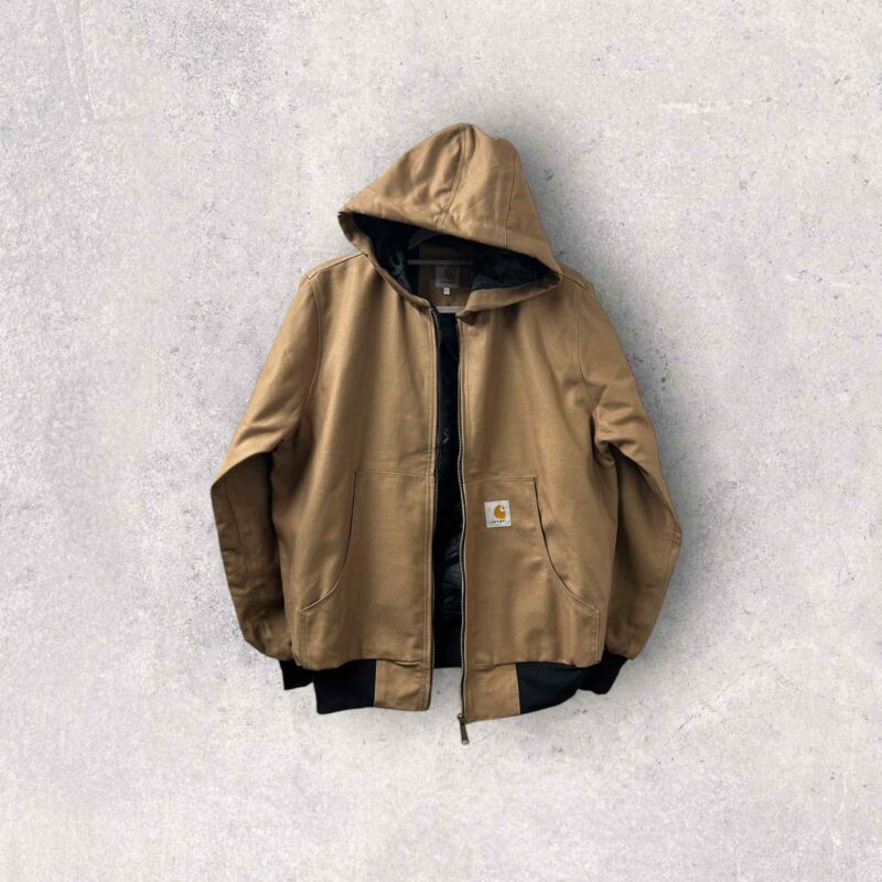 Reworked Carhartt Hoodie Jacket - Tan - Image 4