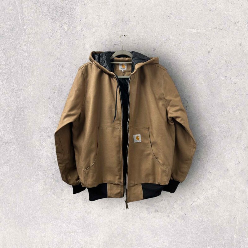 Reworked Carhartt Hoodie Jacket - Tan - Image 5