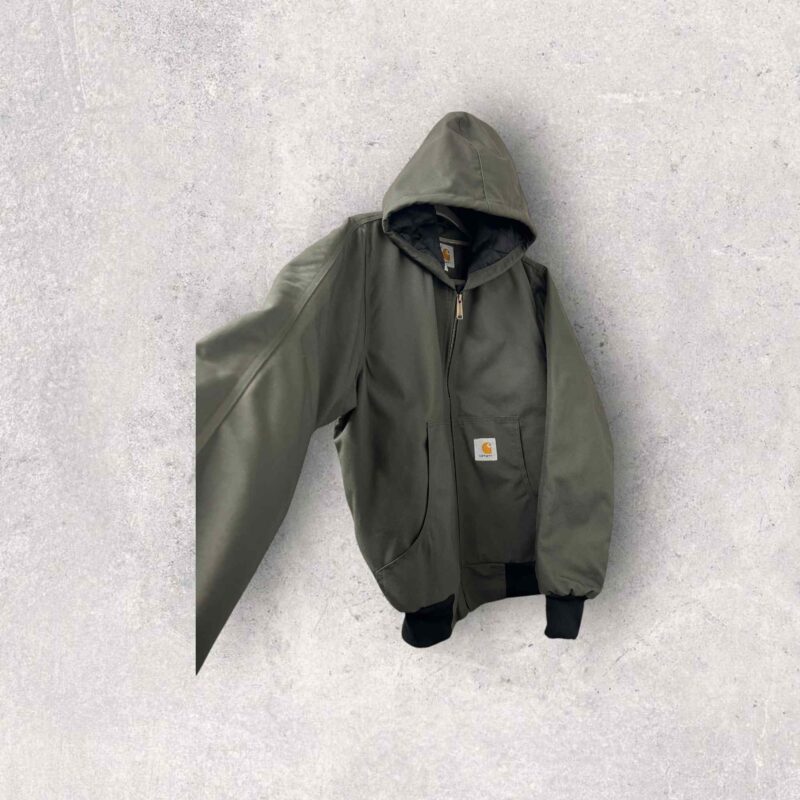 Reworked Carhartt Hoodie Jacket - Khaki Green - Image 2