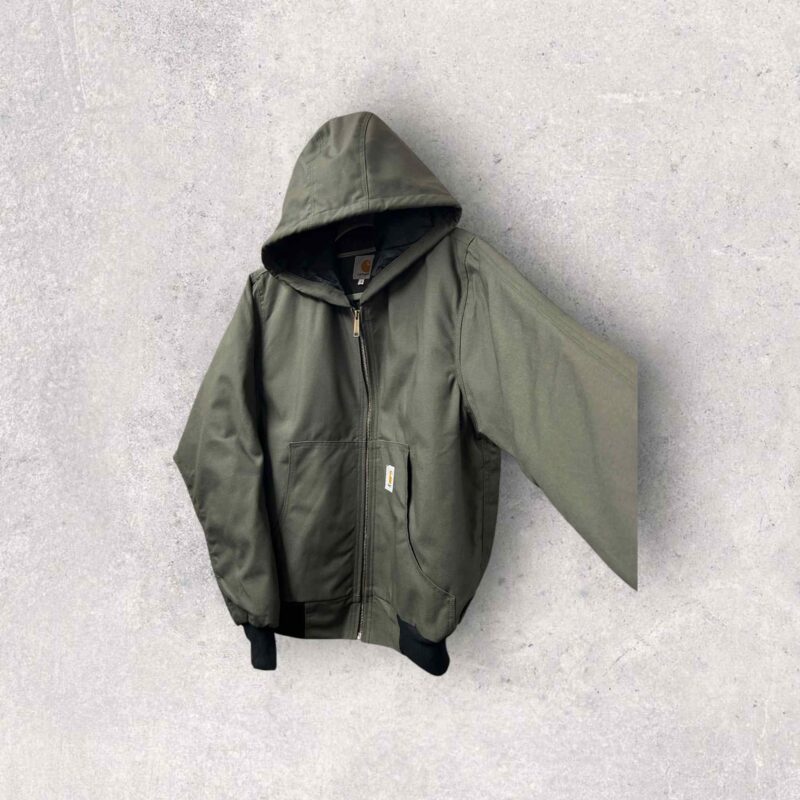 Reworked Carhartt Hoodie Jacket - Khaki Green - Image 3