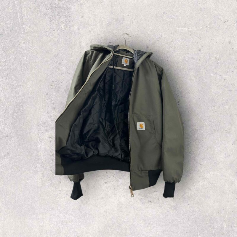 Reworked Carhartt Hoodie Jacket - Khaki Green - Image 7