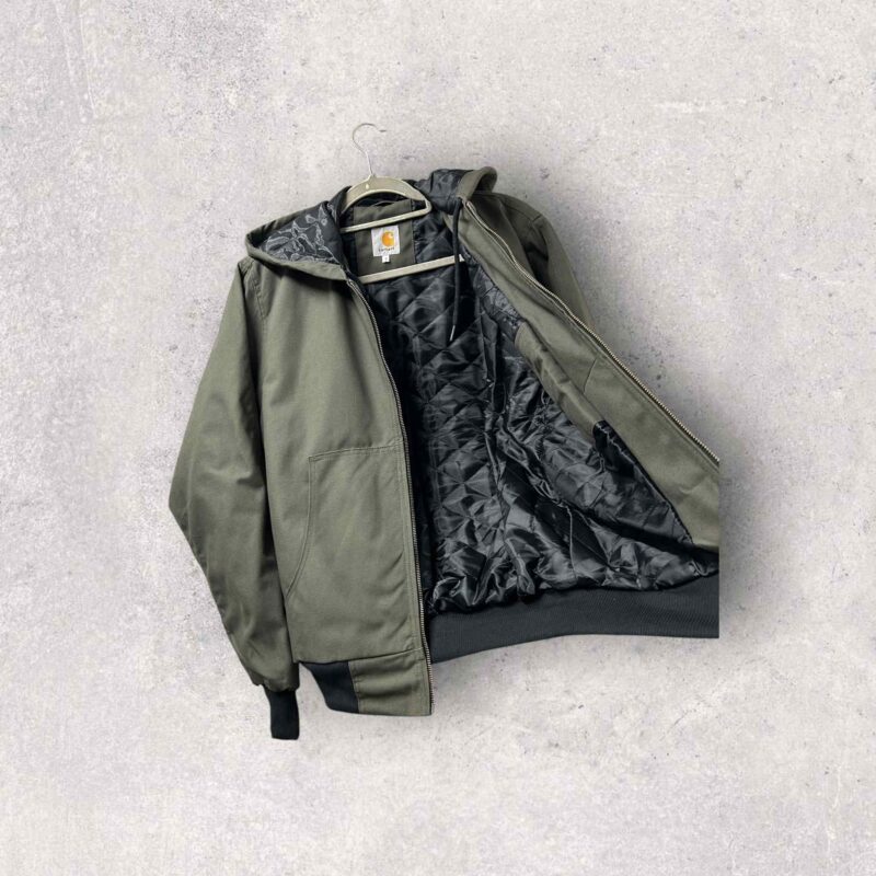 Reworked Carhartt Hoodie Jacket - Khaki Green - Image 8