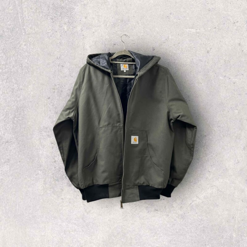 Reworked Carhartt Hoodie Jacket - Khaki Green - Image 5