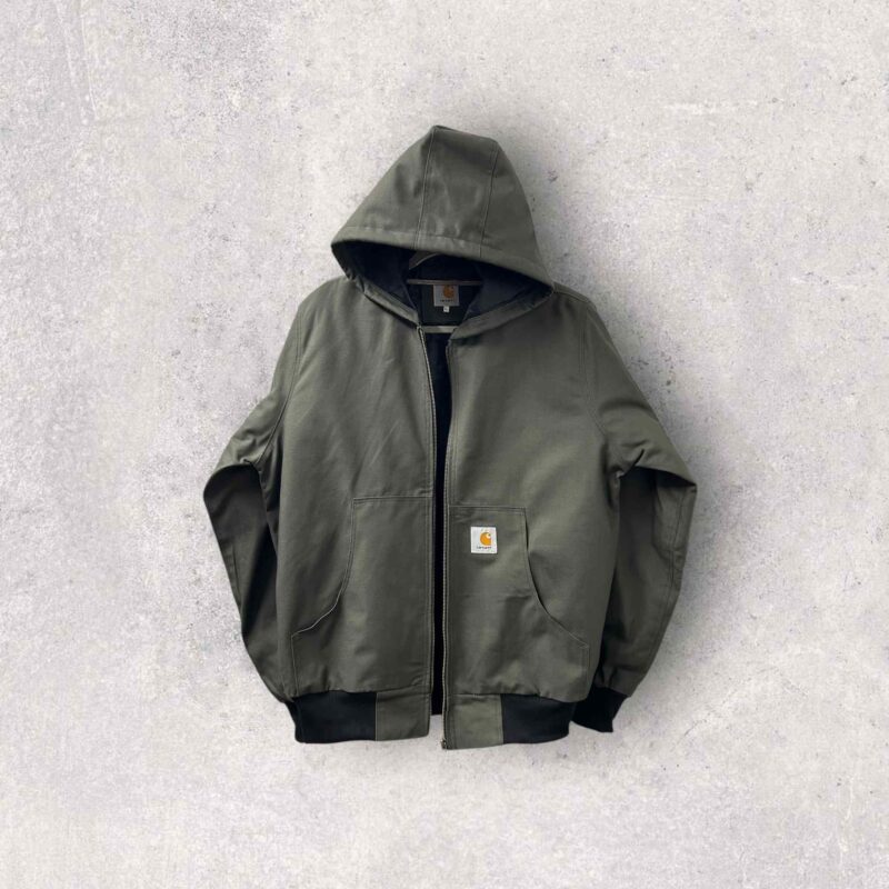 Reworked Carhartt Hoodie Jacket - Khaki Green - Image 4