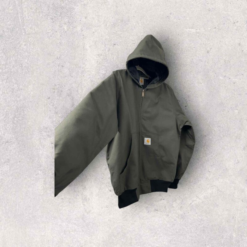 Reworked Carhartt Hoodie Jacket - Khaki Green - Image 2