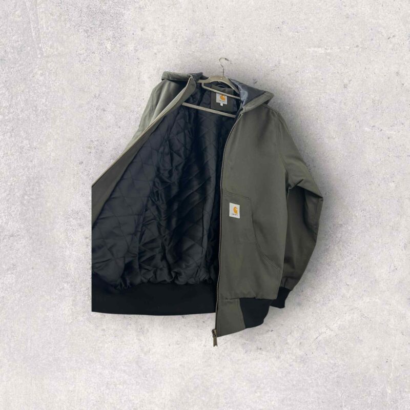 Reworked Carhartt Hoodie Jacket - Khaki Green - Image 8