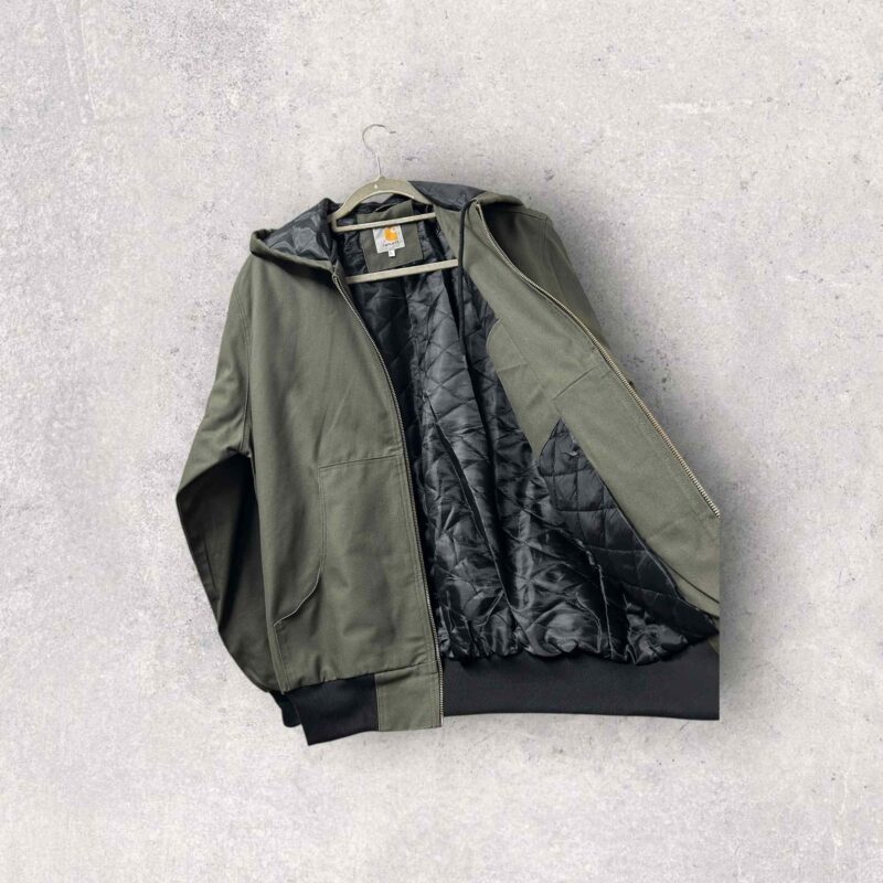 Reworked Carhartt Hoodie Jacket - Khaki Green - Image 7