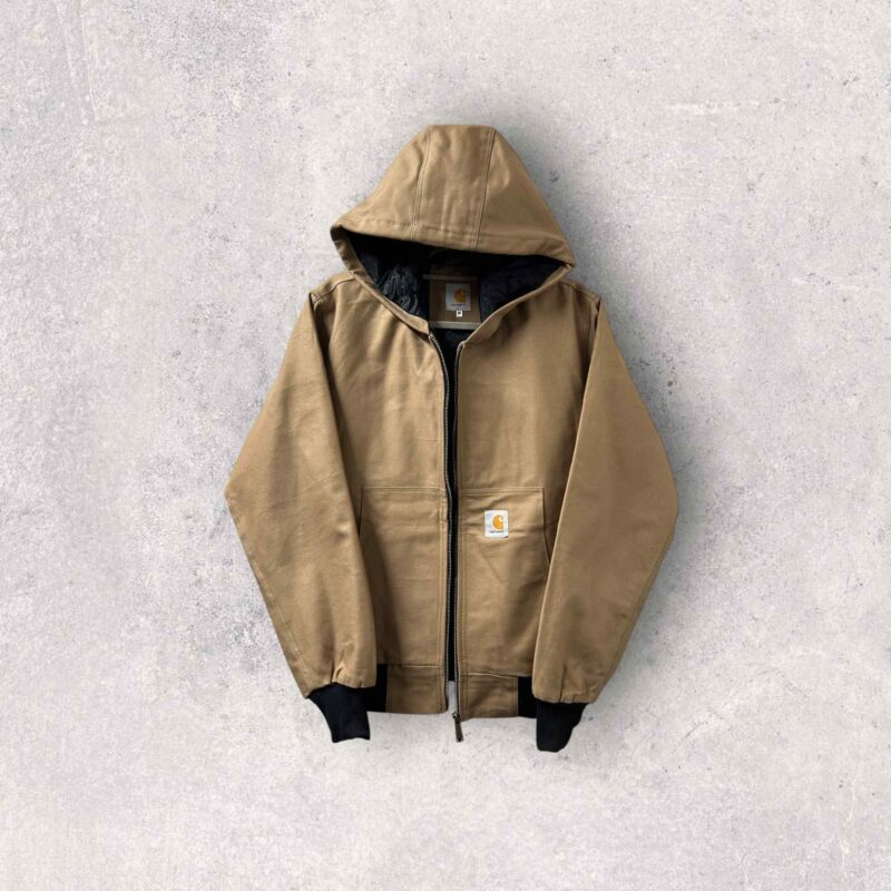 Reworked Carhartt Hoodie Jacket - Tan - Image 4